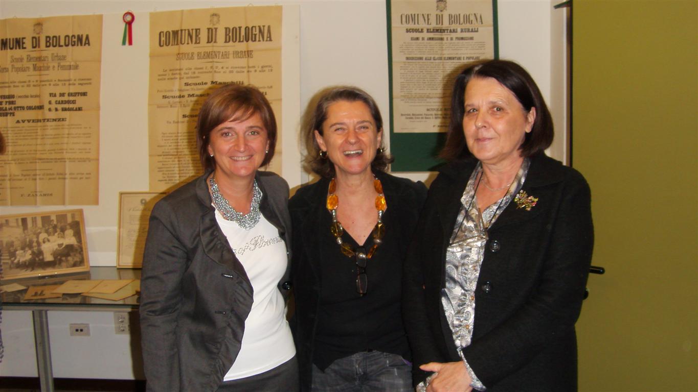 Con Paola Furlan ed Elda Brini, co-curatrici della Mostra dell'Archivio Storico del Comune di Bologna